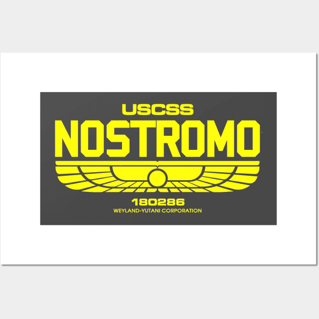 WeyLand -Yutani Nostromo yellow logo Wall Art by obstinator